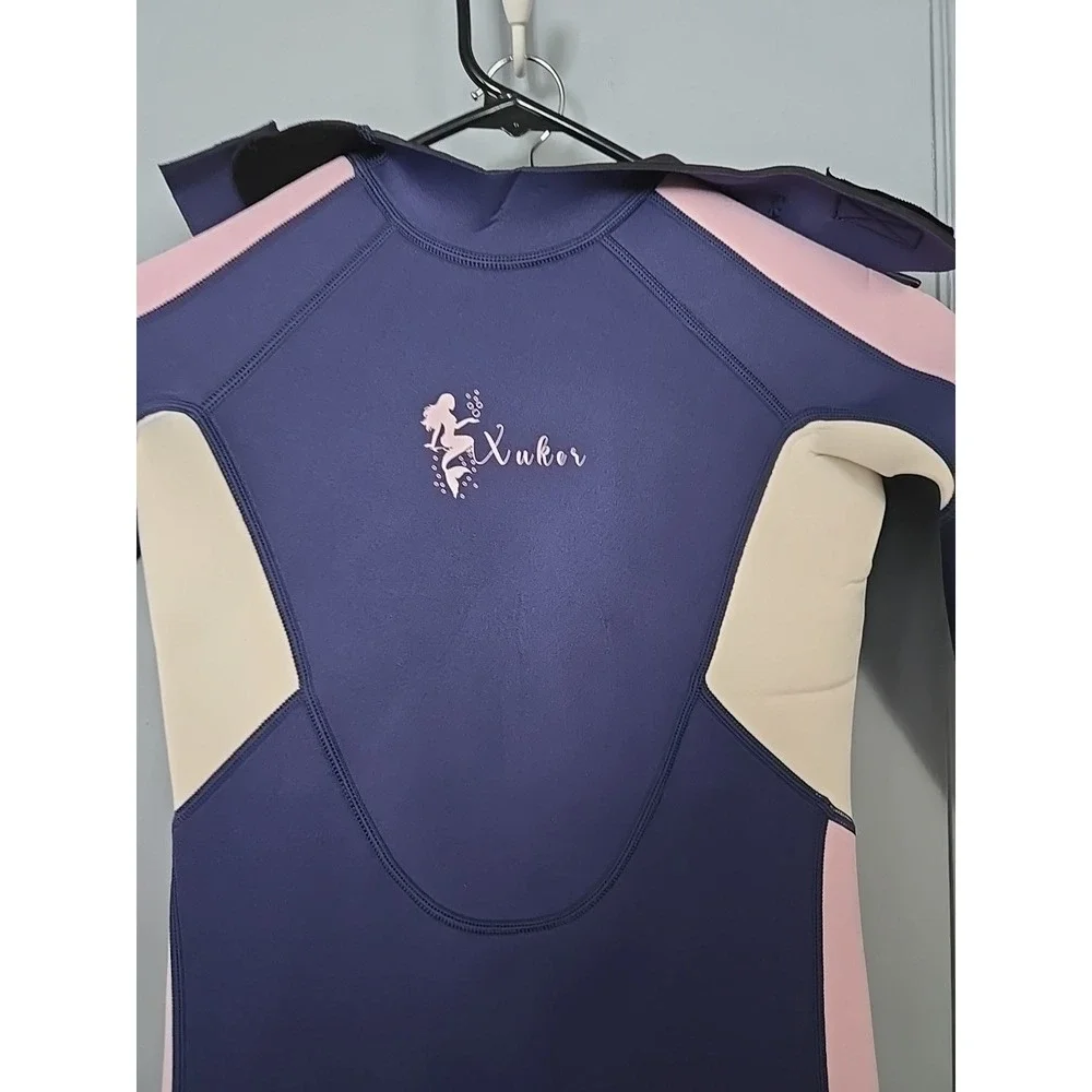 Kids Wetsuit for Boys Girls Toddler 2mm Front Zip Full Body Diving Sz 10 Blue‎